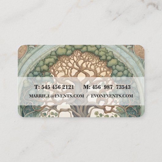 Levensboom Visitekaartje (Achterkant)