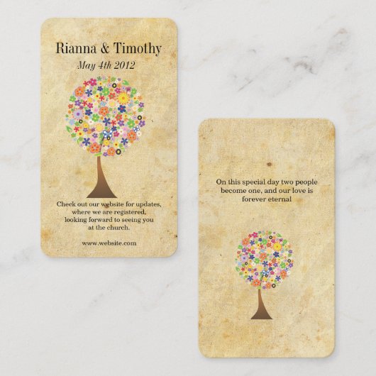 Levensboom Visitekaartje (Voorkant / Achterkant)