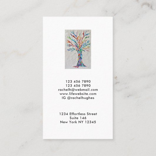 Levensboom Visitekaartje (Achterkant)