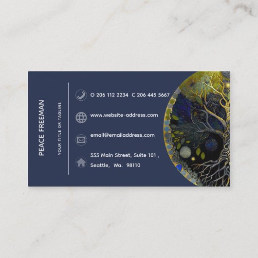 Levensboom Visitekaartje (Achterkant)