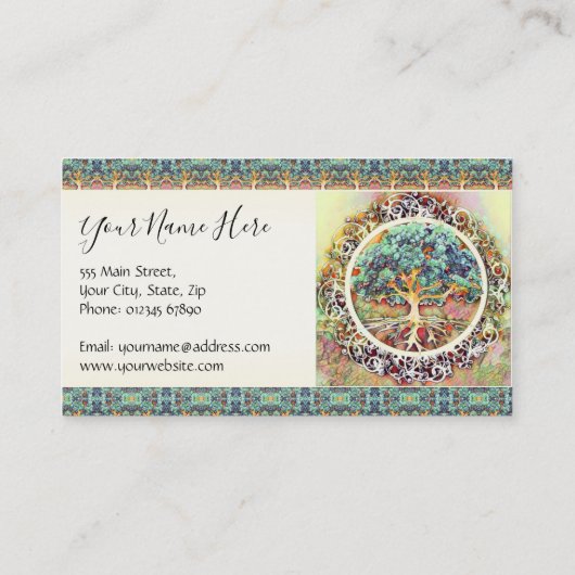 Levensboom Visitekaartje (Achterkant)