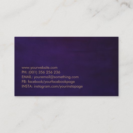 Levensboom - Vrouw Silhouet Visitekaartje (Achterkant)