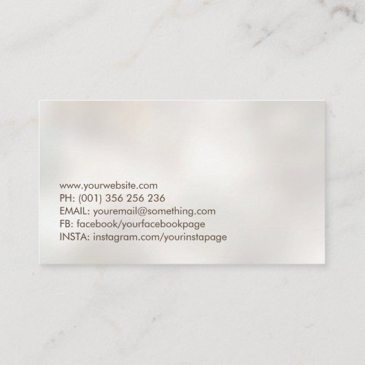 Levensboom - Vrouw Silhouet Visitekaartje (Achterkant)