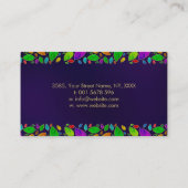 Levensboom - waterverf bladeren - vierkante vorm visitekaartje (Achterkant)