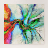 Levensboom - waterverf, inkt en goud legpuzzel (Horizontaal)