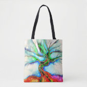 Levensboom - waterverf, inkt en goud tote bag (Voorkant)