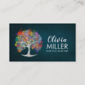 Levensboom - Waterverf Visitekaartje (Voorkant)