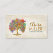 Levensboom - Waterverf Visitekaartje (Voorkant)