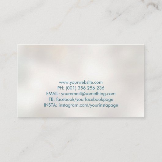 Levensboom - Waterverf Visitekaartje (Achterkant)