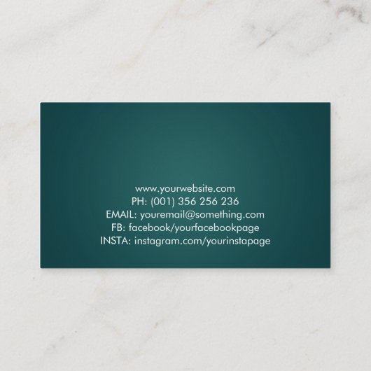 Levensboom - Witte Waterverf Visitekaartje (Achterkant)