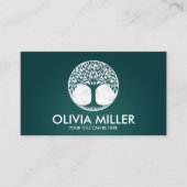 Levensboom - Witte Waterverf Visitekaartje (Voorkant)