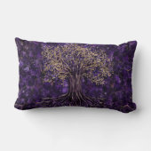 Levensboom - Yggdrasil Amethyst en Gold Kussen (Achterkant)