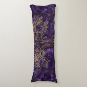 Levensboom - Yggdrasil Amethyst en Gold Lichaamskussen (Voorkant Verticaal)