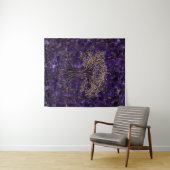 Levensboom - Yggdrasil Amethyst en Gold Wandkleed (In Situ (horizontaal))