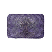 Levensboom - Yggdrasil Amethyst en zilver Badmat (Voorkant)