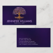 Levensboom - Yggdrasil - Amethyst Leaves Visitekaartje (Voorkant / Achterkant)