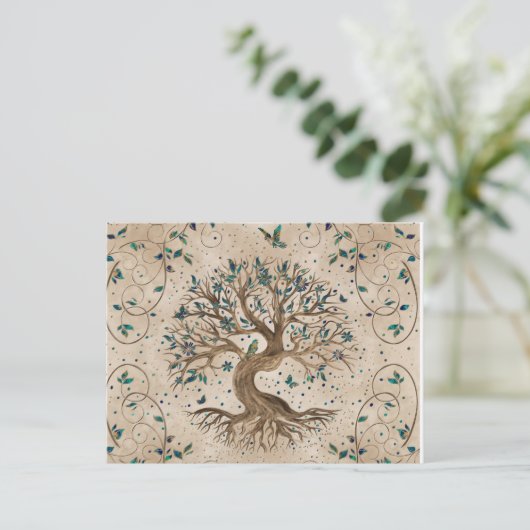 Levensboom - Yggdrasil Briefkaart (Staand voorkant)