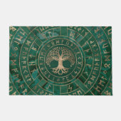 Levensboom - Yggdrasil en Futhark - Malachite Deurmat (Voorkant)