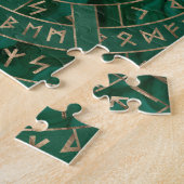 Levensboom - Yggdrasil en Futhark - Malachite Legpuzzel (Zijkant)