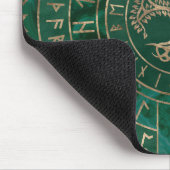 Levensboom - Yggdrasil en Futhark - Malachite Muismat (Hoek)