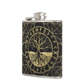 Levensboom - Yggdrasil en Runes Heupfles (Links)