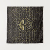 Levensboom - Yggdrasil en Runes Wandkleed (Voorkant (horizontaal))