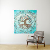 Levensboom - Yggdrasil - Gentle blue Wandkleed (In situ)