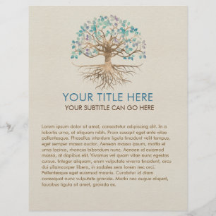 Levensboom - Yggdrasil - Goud en geverfd leder Flyer