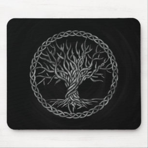 Levensboom - Yggdrasil -grayscale Muismat