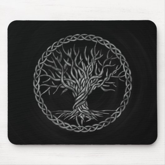Levensboom - Yggdrasil -grayscale Muismat (Voorkant)