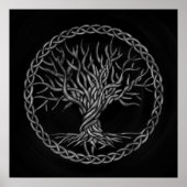 Levensboom - Yggdrasil -grayscale Poster (Voorkant)