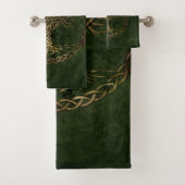 Levensboom - Yggdrasil - groen en goud Bad Handdoek (Insitu)