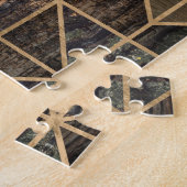 Levensboom - Yggdrasil - Houthak en goud Legpuzzel (Zijkant)