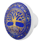 Levensboom - Yggdrasil - Lapis Lazuli Keramische Knop (Rechts)