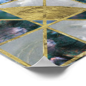 Levensboom - Yggdrasil - Marmer en Gold Poster (Hoek)