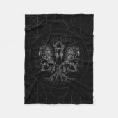 Levensboom - Yggdrasil met ravens Fleece Deken (Voorkant)