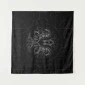 Levensboom - Yggdrasil met ravens Wandkleed (Voorkant (horizontaal))