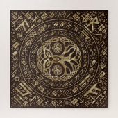 Levensboom - Yggdrasil met Trinity Knot Legpuzzel (Horizontaal)