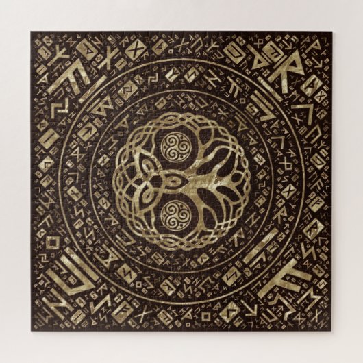 Levensboom - Yggdrasil met Trinity Knot Legpuzzel (Horizontaal)