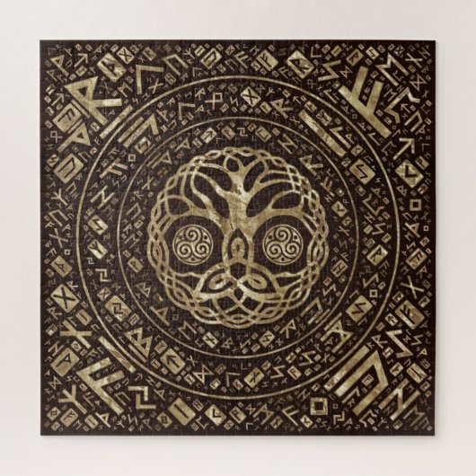 Levensboom - Yggdrasil met Trinity Knot Legpuzzel (Verticaal)