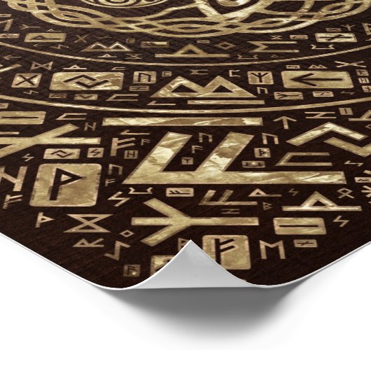 Levensboom - Yggdrasil met Trinity Knot Poster (Hoek)