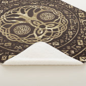 Levensboom - Yggdrasil met Trinity Knot Sherpa Deken (3/4)