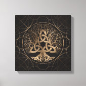 Levensboom - Yggdrasil met Triquetra Canvas Afdruk (Voorkant)