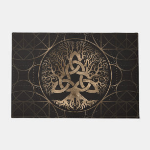Levensboom - Yggdrasil met Triquetra Deurmat