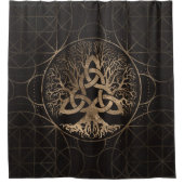Levensboom - Yggdrasil met Triquetra Douchegordijn (Voorkant)