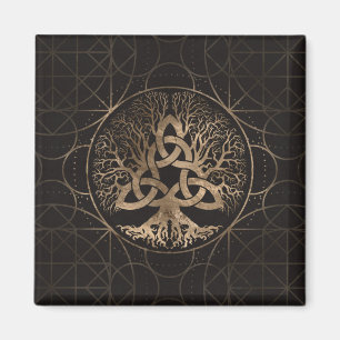Levensboom - Yggdrasil met Triquetra Magneet