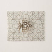 Levensboom - Yggdrasil met Triquetra Pastel Gold Legpuzzel (Horizontaal)