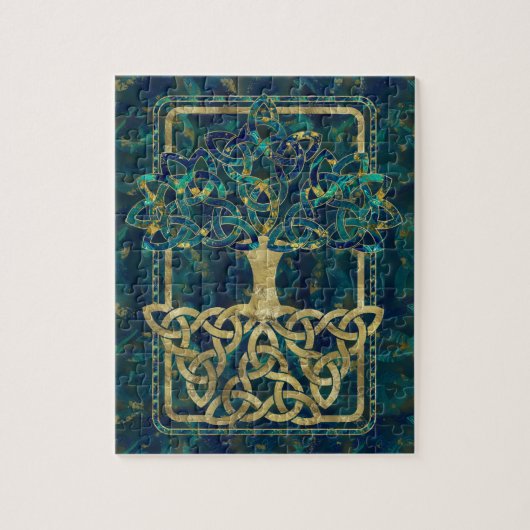 Levensboom - Yggdrasil met Triquetra-symbolen Legpuzzel (Verticaal)