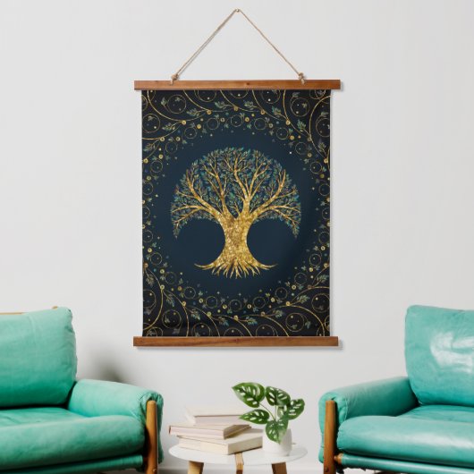 Levensboom - Yggdrasil Ornament Hangend Wandkleed (Woonkamer)