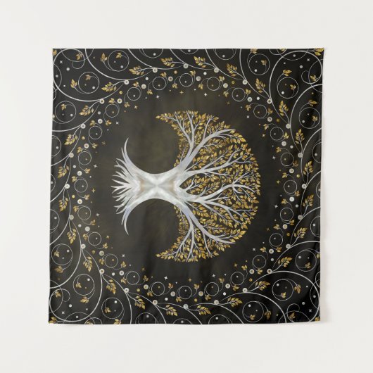 Levensboom - Yggdrasil Ornament Wandkleed (Voorkant (horizontaal))